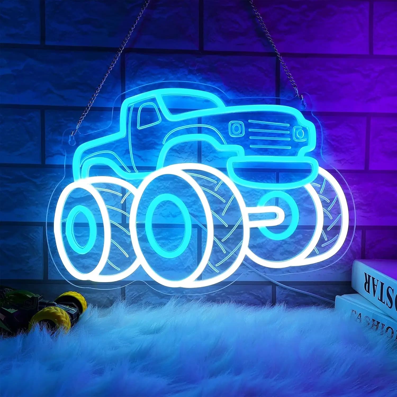 Insegna al Neon per Camion, Luce al Neon LED Dimmerabile USB per Bar, Stanza degli Uomini, Camera da Letto, Hotel, Negozio, Garage, Sala Giochi, Decorazione Murale per Feste
