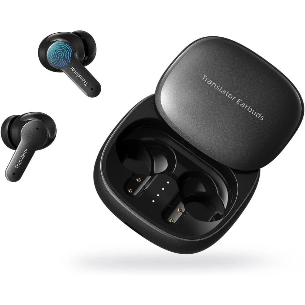 Real Time AI Translator Earbuds with 144 Languages & Accents, No Monthly Fees for Travel, Business, Learning