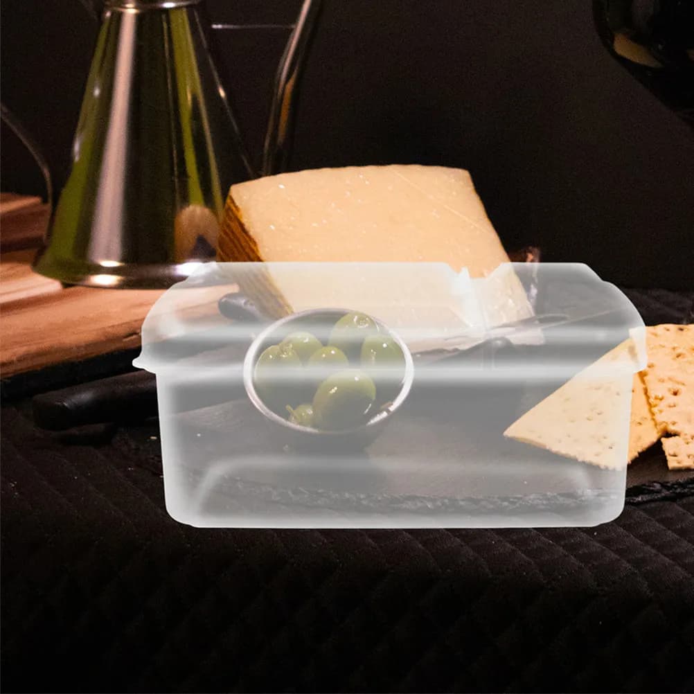 2Pcs Clear Cheese Slice Storage Boxes Airtight Containers for Refrigerator Fridge Organizer Reusable Food Storage