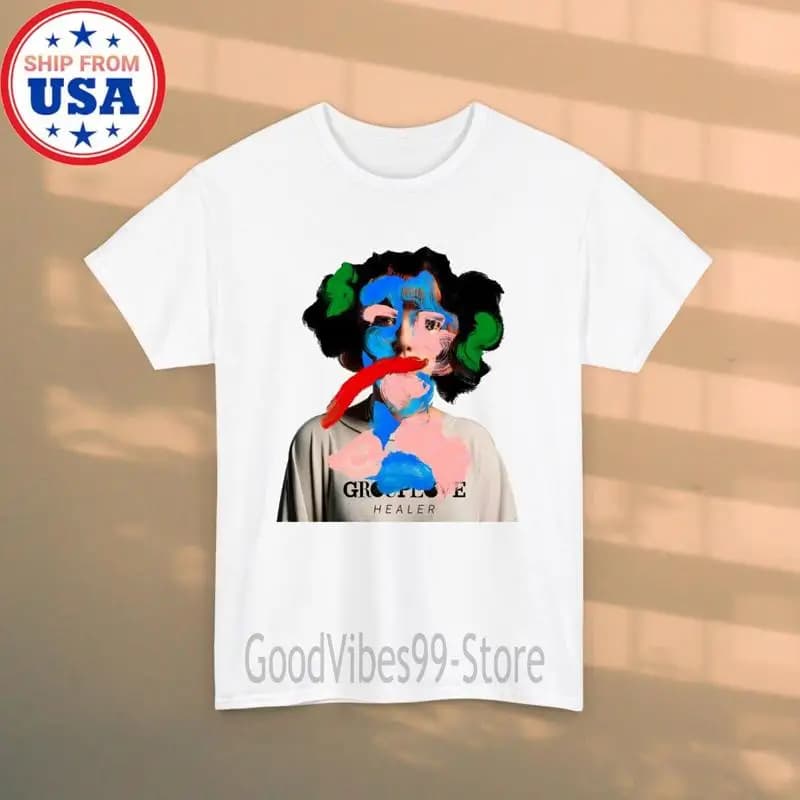 T-shirt bianca da uomo Grouplove Healer taglia S-5XL