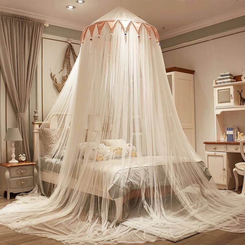Battilo letto baldacchino tenda da letto zanzariera Anti-zanzara cupola rotonda appesa castello al coperto tenda da gioco camera dei bambini baldacchino per letto grande