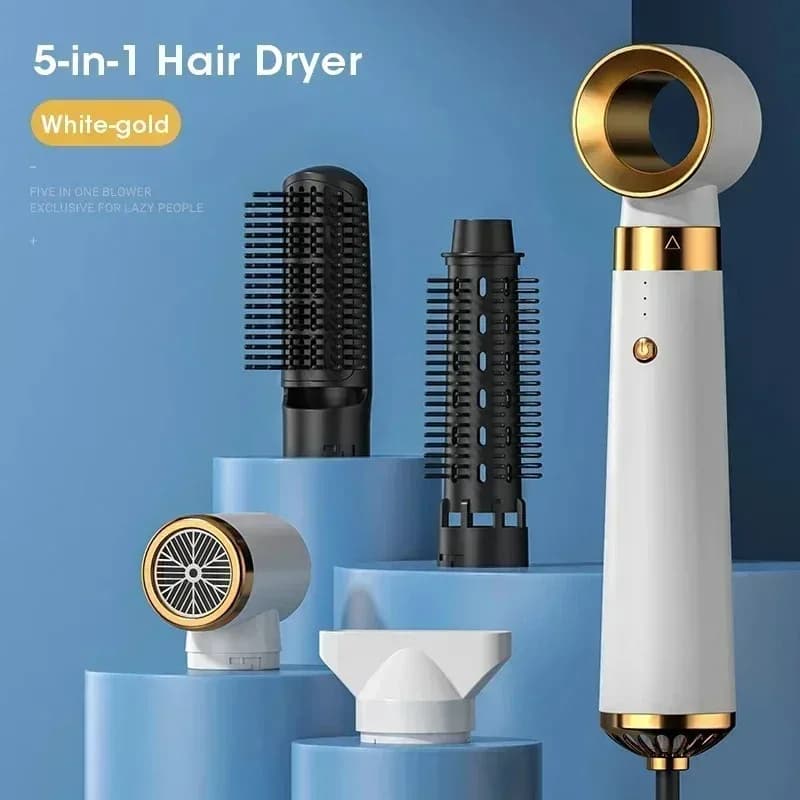 5-in-1 travel hair dryer, Negative Ions, Rapid Drying, Powerful Air Flow, 110V 220V for Home and Professional Use
