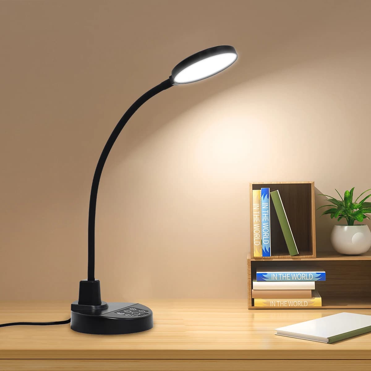 EISSLOLY Modern style reading lamp, LED floor lamp with multiple color modes [3000K-6000K and 10 brightness settings] Dimmable