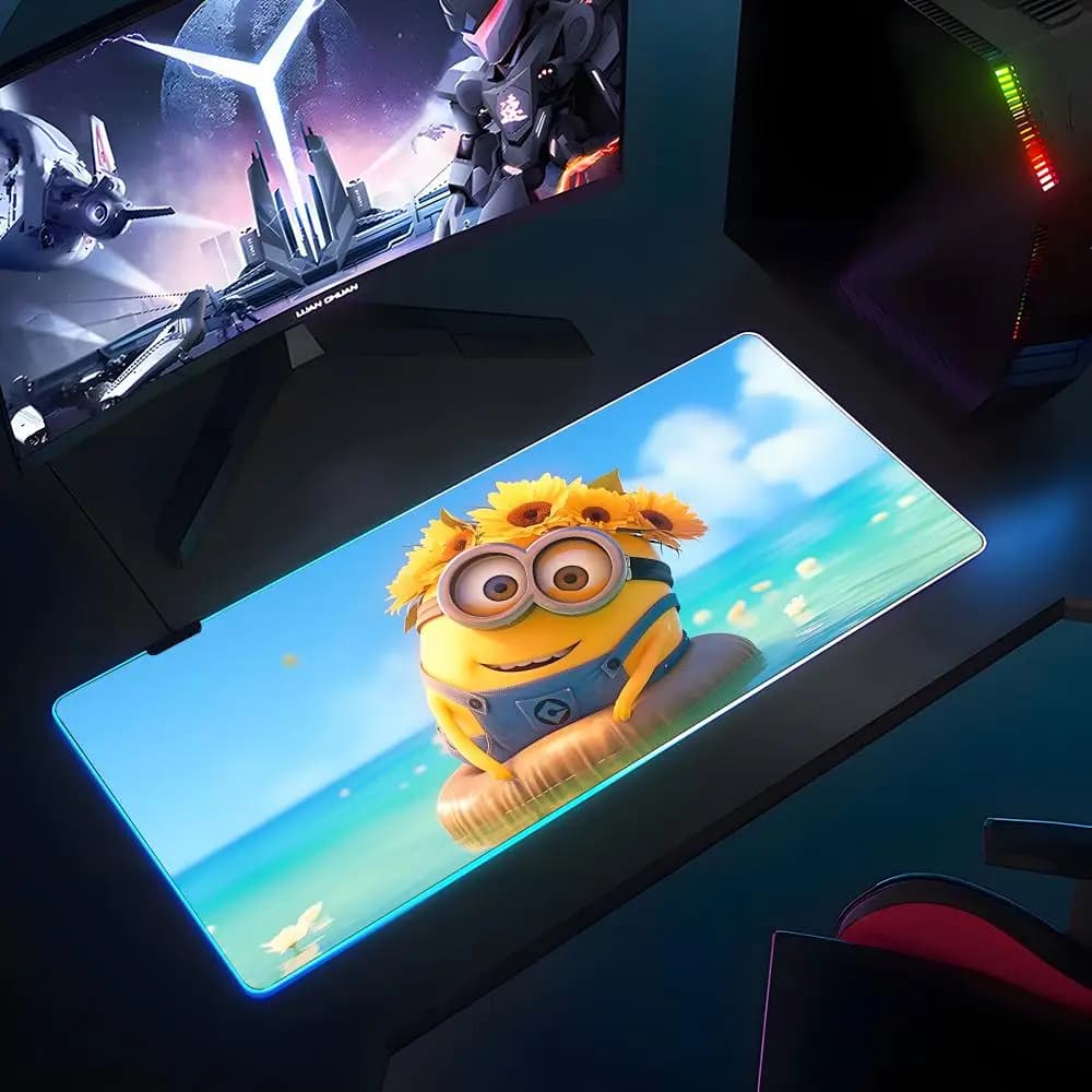 Tappetino per mouse M-Minion Tappetino per tastiera antiscivolo in gomma RGB Tappetino per mouse 40x90 cm Accessori da gioco Tappetino per computer da ufficio XXL