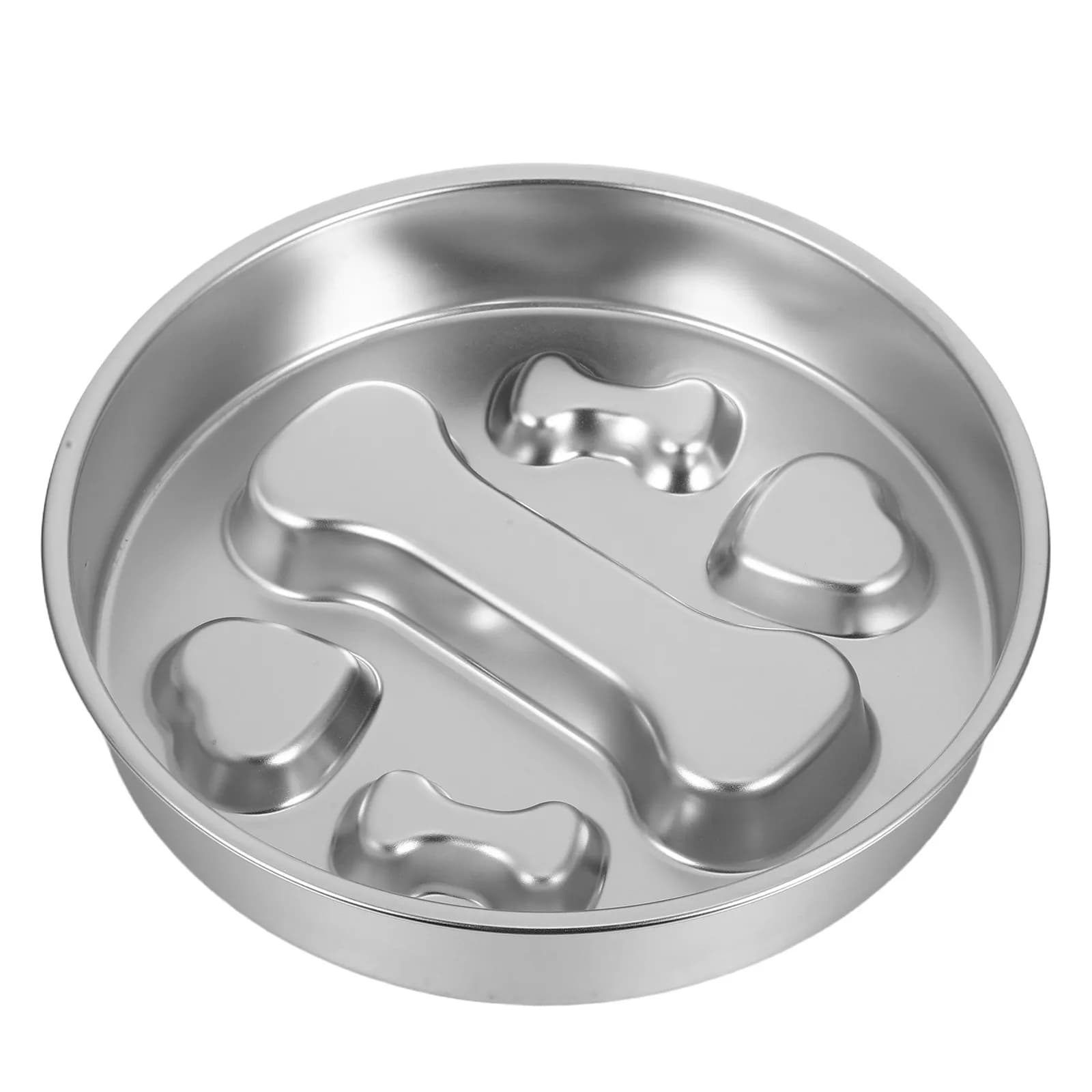 Ciotola in Metallo per Cani a Lenta Alimentazione, Piatto Antiscivolo in Acciaio Inossidabile per Cibo, Piatto Puzzle per Lick, Ciotola per Mangiare Lentamente per Cuccioli e Gatti