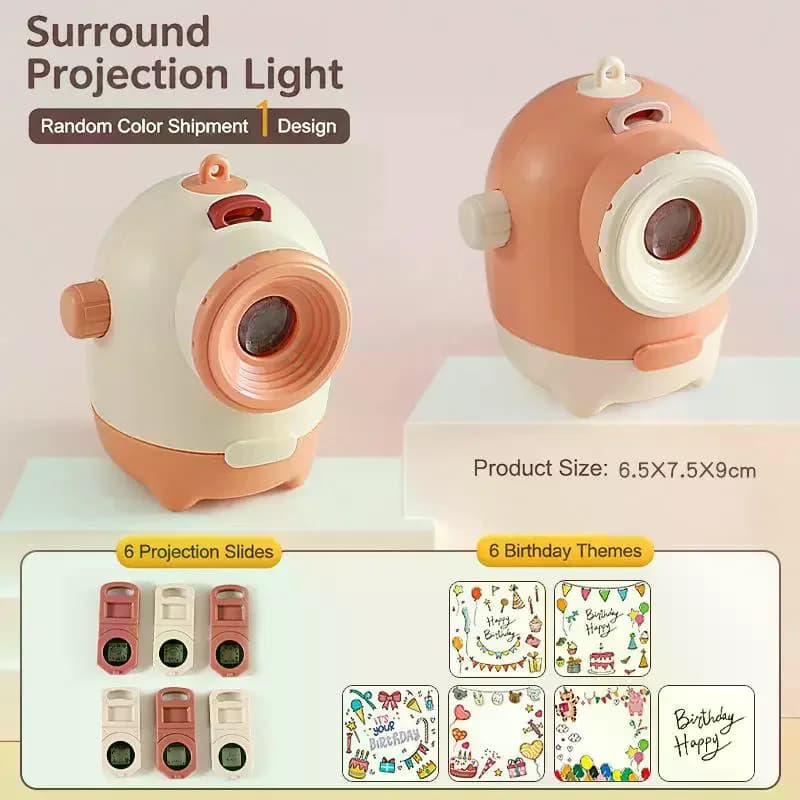 Cartoon Mini Projector Toy Birthday Party Props Creative Decoration Arrangement Projection Light Gifts Children's