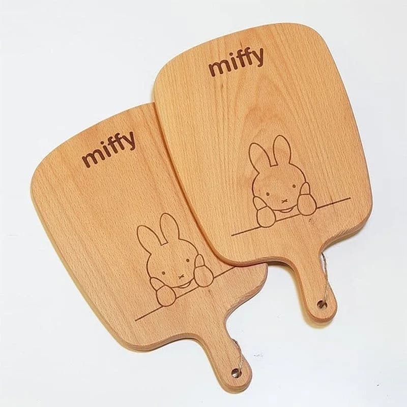 Cartoon Kawaii New Chopping Fruit Cutting Board Restaurant Pizza Pan Solid Wood Outdoor Portable Lightweight Good Looks Miffy