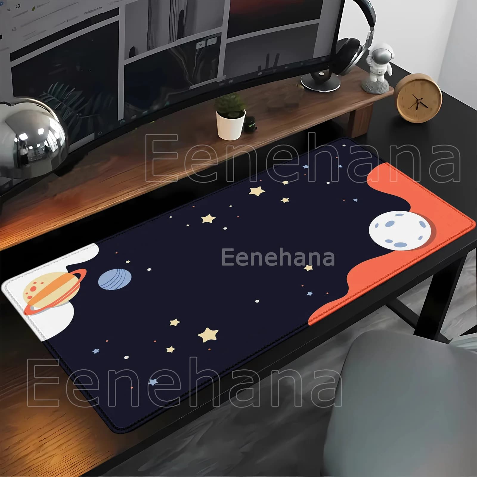 Tappetino per mouse XXL Anime Gamer Mousepad Laptop Universo Spazio Sistema solare Stampa HD PC Gaming Accessori per ufficio Tappetino per tastiera