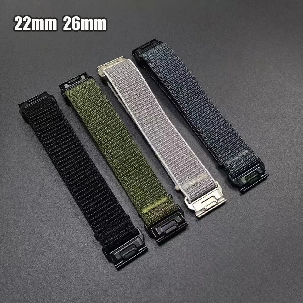 Fascia a sgancio rapido 22mm 26mm per Garmin Fenix 8 Pro E 7 7X 6 6X Forerunner 970 965 955 Solar 945 Enduro 3 2 cinturino in nylon velcro