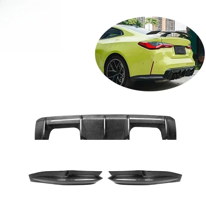 Wholesale OEM Style Carbon Rear Diffuser Lip With Side Flap Fin Fit 2020+ G80 M3 G82 G83 M4 Car Aero Parts