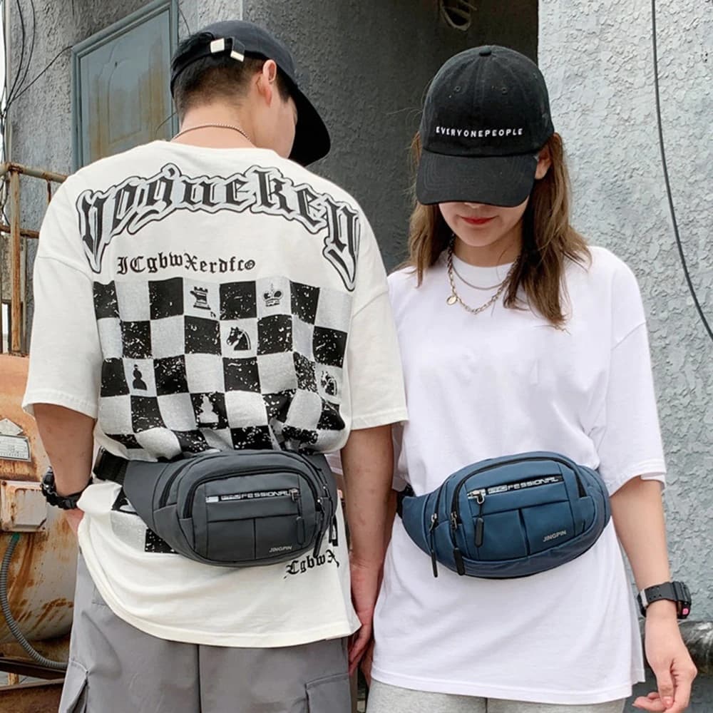 Multi-function Crossbody Chest Bag Lightweight Large Capacity Men Running Waist Bags Belt Bag Waterproof Fanny Phone Pack Riding