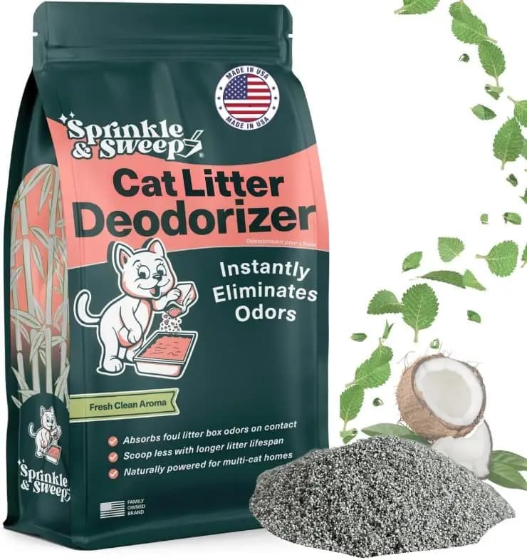 Deodorante per Lettiera per Gatti Non Tossico per il Controllo degli Odori, Sicuro per Gattini, Prodotto negli USA