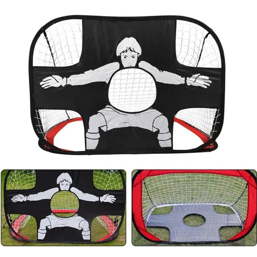 Porta da Calcio Pieghevole in Nylon, Rete da Calcio per Bambini e Adulti, per Allenamento in Giardino, Cortile, Interno ed Esterno