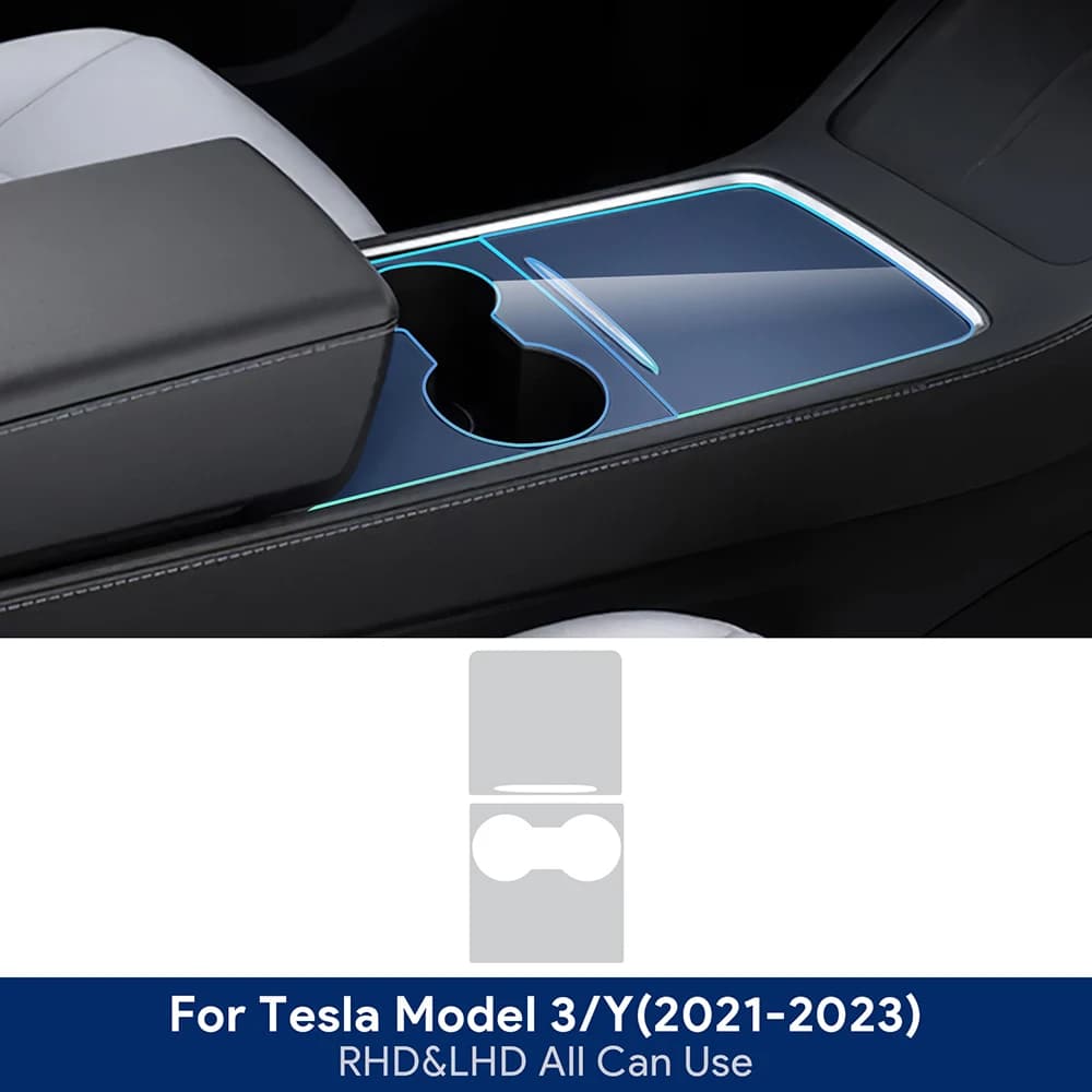 KUNGKIC per Tesla Model 3 Y 2021-2023 Central Control Center Console Panel pellicola di protezione interna Clear TPU Car antigraffio