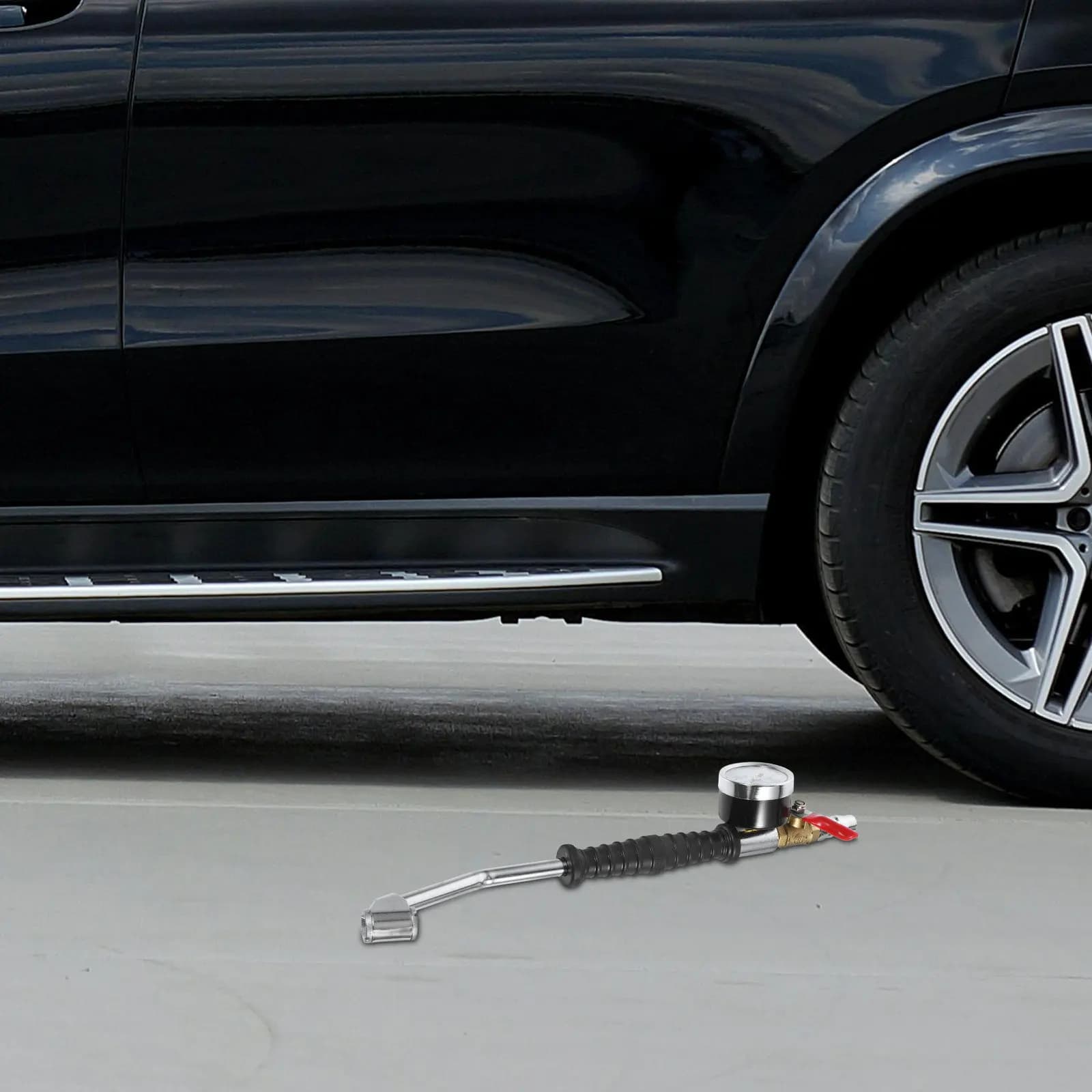 Manometro per Pneumatici Portatile Professionale con Gonfiatore d'Aria Integrato, Preciso e Compatto, Adatto per Auto, Camion e Moto
