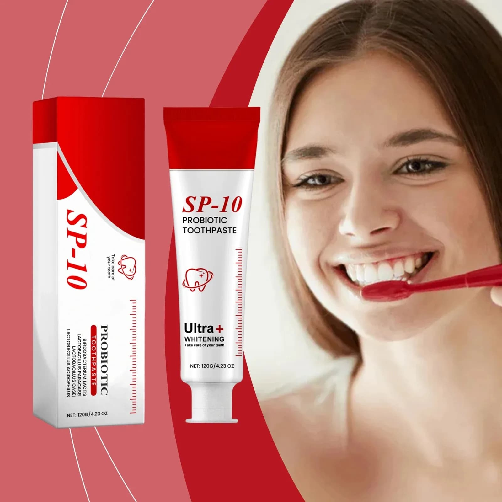 Dentifricio Sp10 Tooth Whitening, Delicate Daily Care, Oral Hygiene Cooling for Beauty and Health