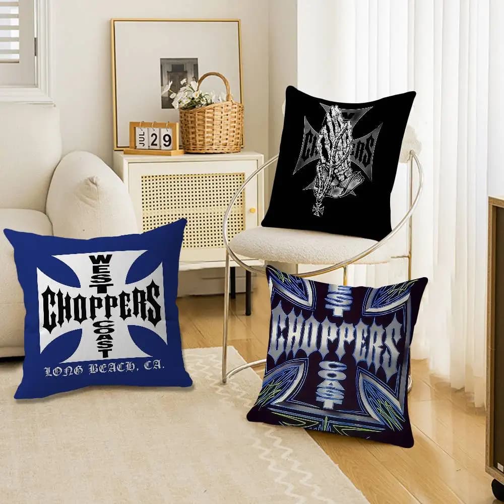 West C-Coast C-Choppers Decorative Room Aesthetics Pillow Case Home Decor Bedroom Sofa Bed Couch Pillow Cover 45x45