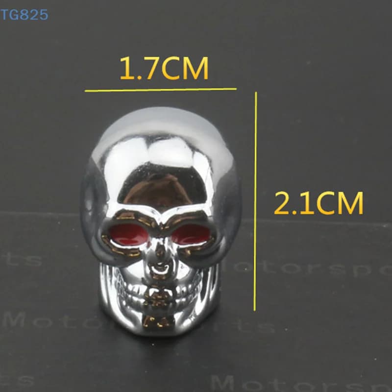 【AN】Skull Valve Caps ABS Car Wheel Plugs For Alloy Wheels Tire Valve Cap Auto Valve Cover Nipple Caps For Cars Motorcycles Bikes