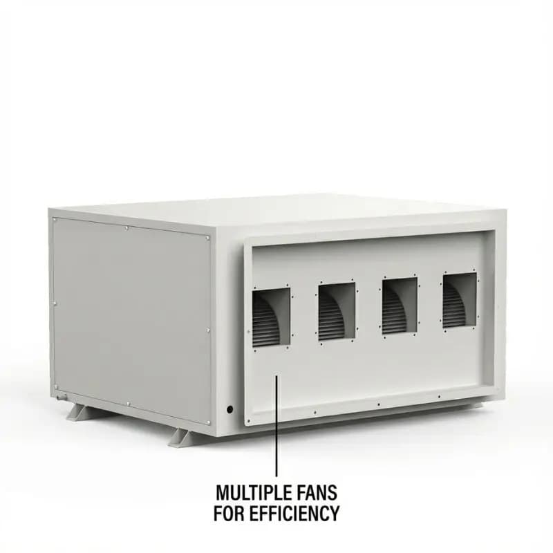 Deumidificatore a soffitto a risparmio energetico da 360 litri/giorno per grandi biblioteche e archivi