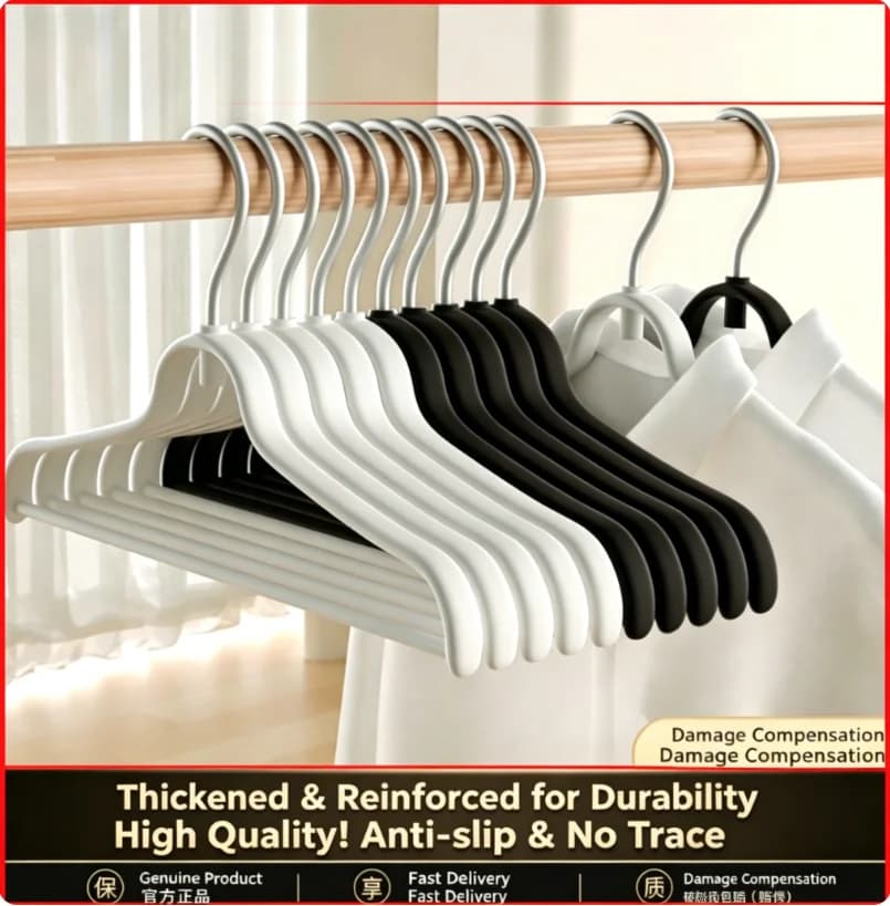 Appendiabiti Antiscivolo Senza Segni Stile Nordico in ABS con Struttura Interna Antiscivolo per T-shirt e Armadietti per Adulti - Uso Speciale