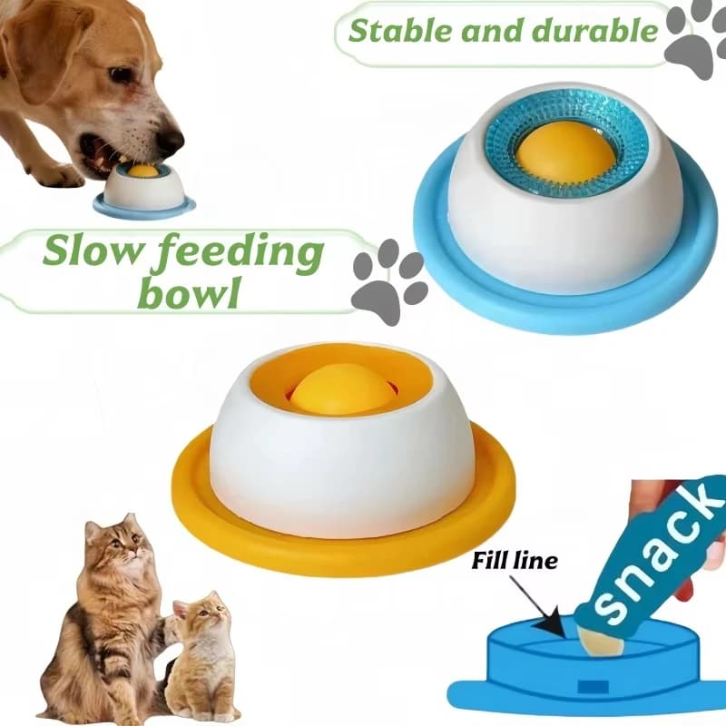 Ciotola per cani e gatti, giocattolo per leccare, ciotola per alimentazione lenta, ciotola antiscivolo, giocattolo educativo, fa leccare con gioioso divertimento cani e gatti