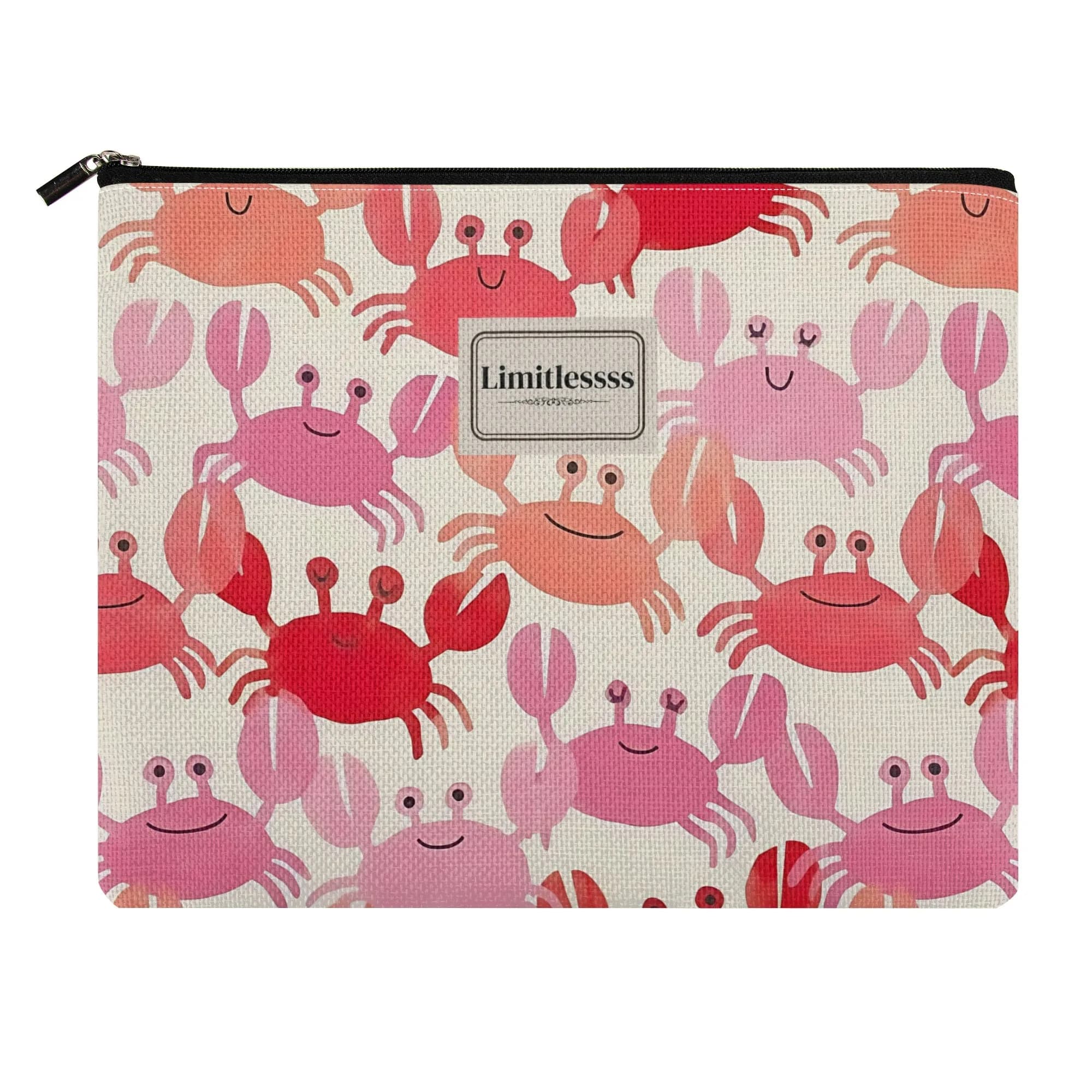 1 borsa per il trucco a forma di piccolo granchio colorato - Pochette multifunzionale con cerniera per donna, perfetta borsa da viaggio con cerniera, divertente regalo di compleanno