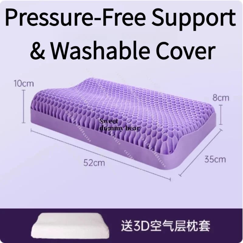 Cuscino Cervicale in Pectina TPE, Supporto Ergonomico per Collo e Spalle, Traspirante Senza Pressione, Fodera Lavabile per Sonno Profondo e Sollievo dal Dolore