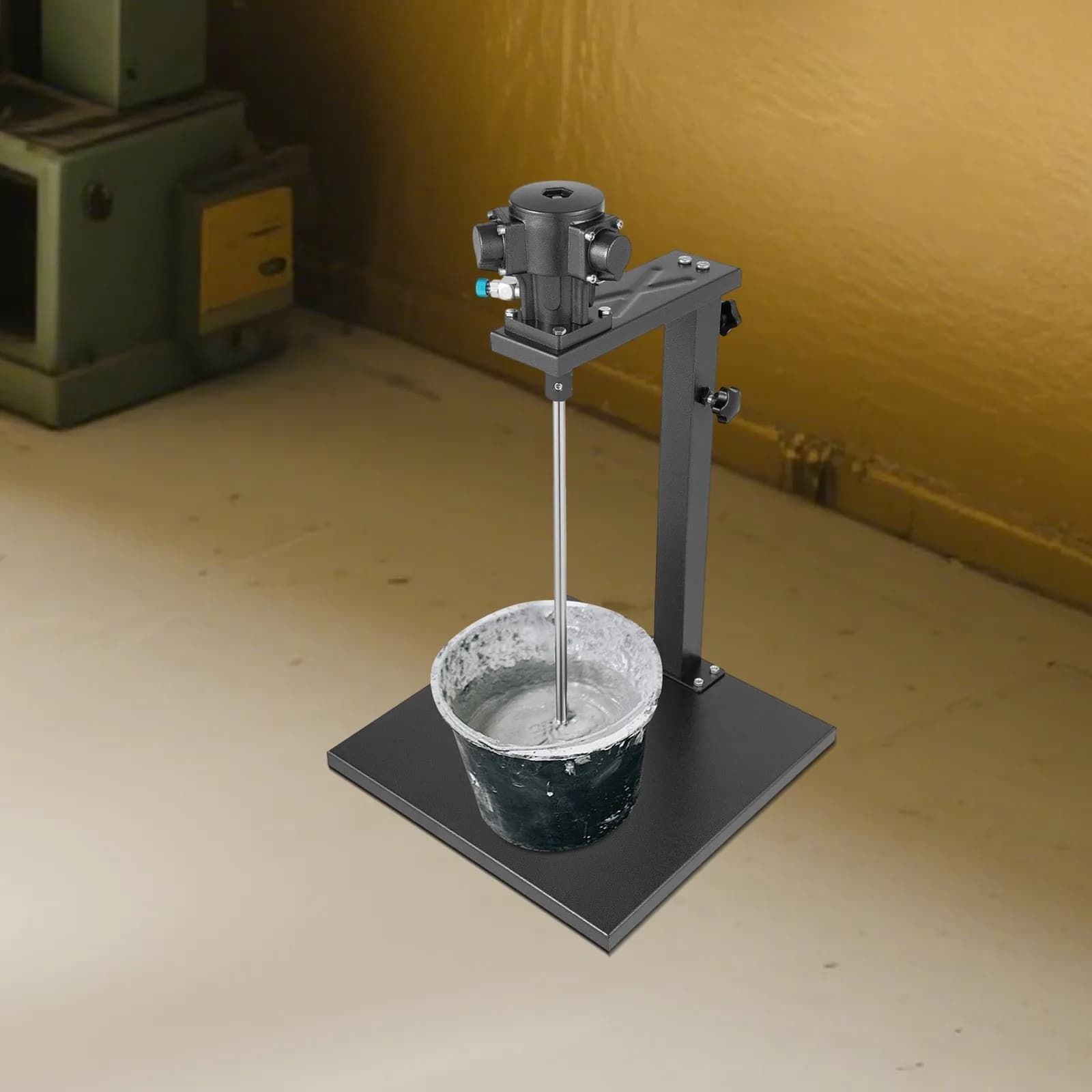 20L/5gal 1/4HP Pneumatic Paint Mixer With Stand Air Agitator Blender Stirrer Mixing Tool 0-2600RPM