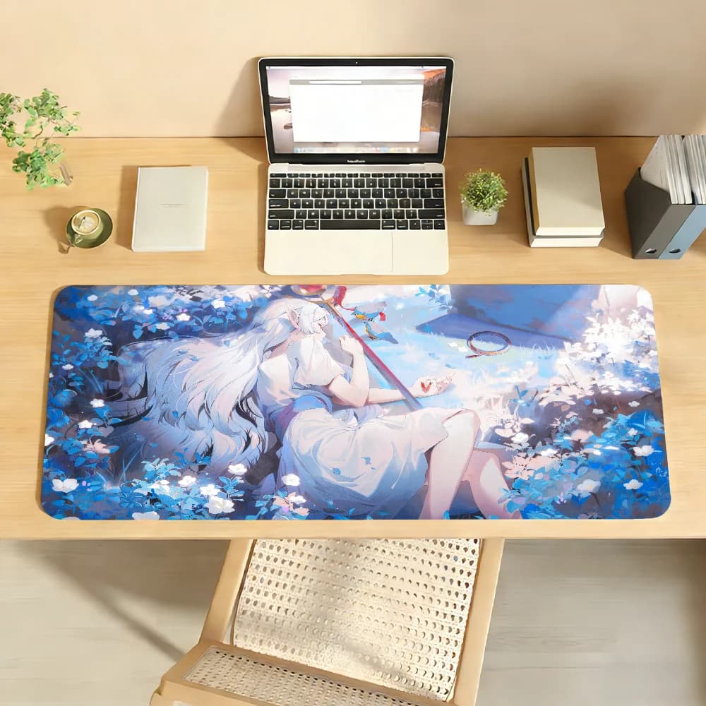 Tappetino per mouse Anime F-Frieren-S per computer portatile, tappetino per mouse in gomma antiscivolo, tappetino per mouse per giocatori, decorazione per scrivania
