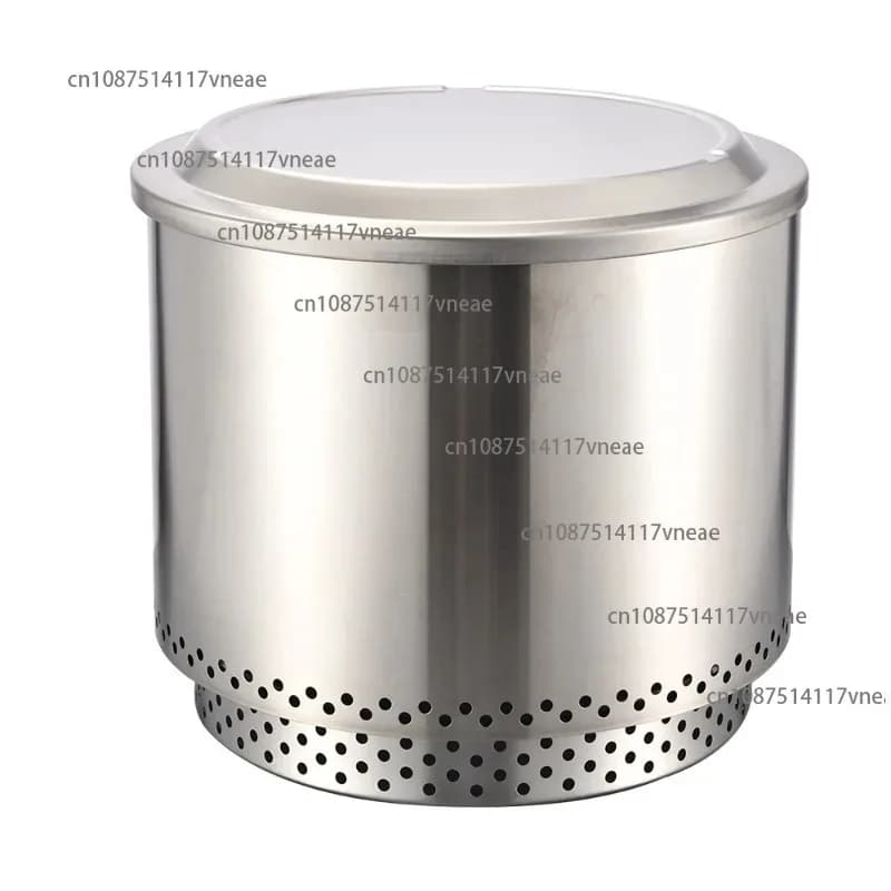 Large outdoor stainless steel smokeless firewood stove, durable garden camping foyer