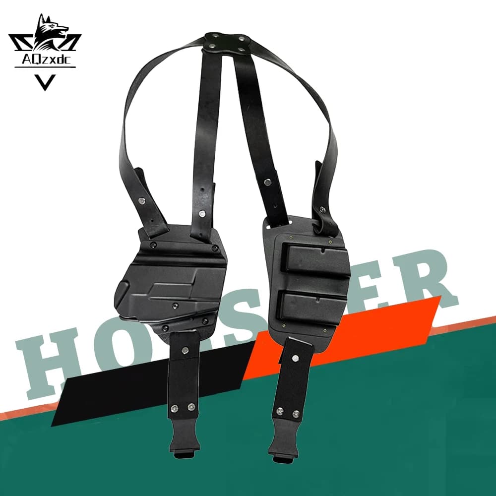 Fondina Tattica Sottobraccio per Airsoft G17 19 22 34, Fondina a Estrazione Rapida Nascosta Anti-roubo per Caccia e Tiro
