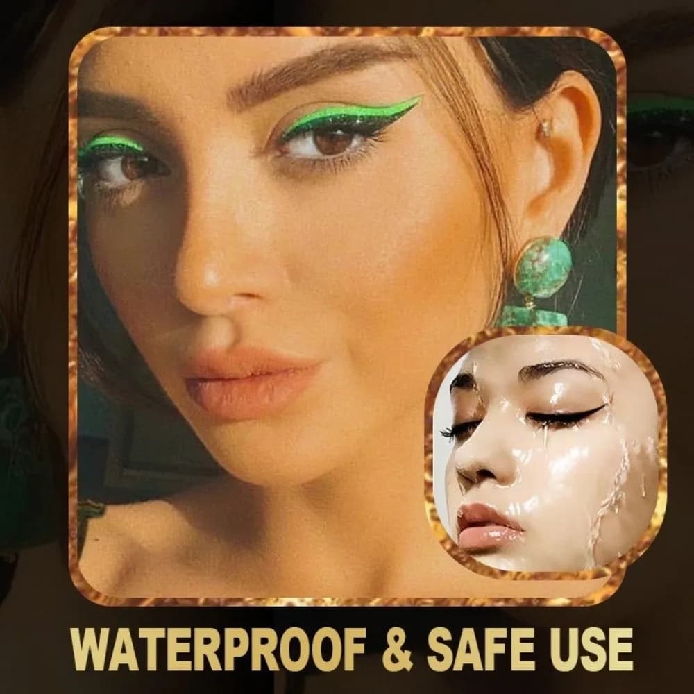 4 pairs of stickers for reusable self-adhesive lazy eyeliners with waterproof eyeliner