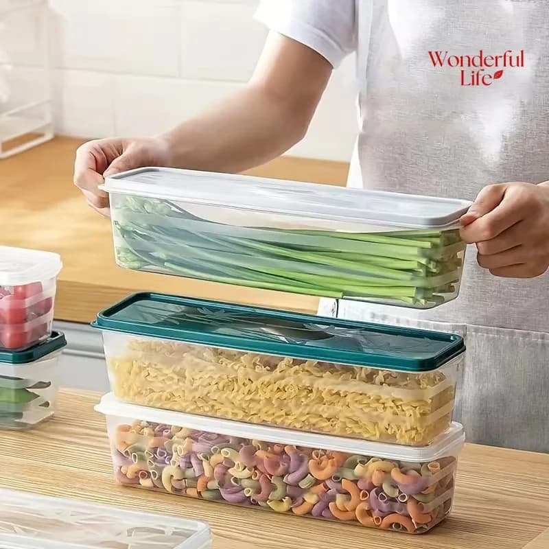 Scatola di immagazzinaggio Contenitore per la conservazione degli alimenti freschi Frigorifero freddo Scatola per la conservazione della frutta fresca da cucina sigillata con vasetti con coperchio