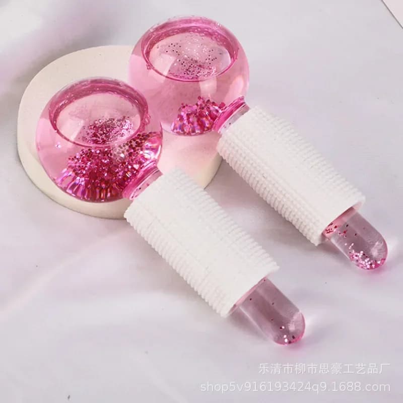 Ice Hockey Beauty Ball Powder Crystal Ice Hockey Ice Therapy Facial Massage Glass Beauty Ball Ice Wave Ball