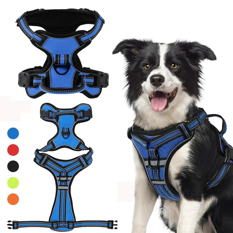 Pettorina Regolabile per Cani, Gilet Riflettente Traspirante con Cinturino per il Petto per Cani Piccoli, Medi e Grandi, per Passeggiate all'Aperto
