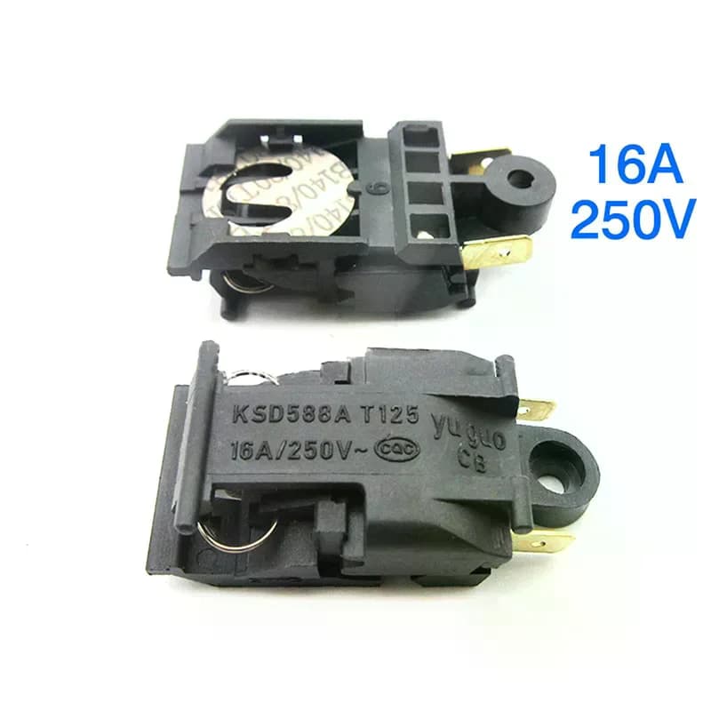 2pcs Black 13A/16A 250V Switch Electric Kettle Thermostat Switch Steam Medium Kitchen Parts Accessories