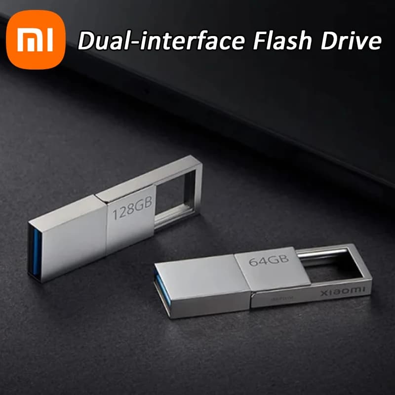 Xiaomi Chiavetta USB doppia interfaccia 64G 128G Portatile USB 3.2 Tipo-C Tipo-A Interfaccia Telefono cellulare Computer Trasmissione reciproca