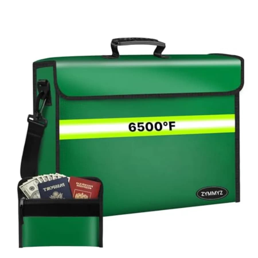 Borsa organizer per documenti con scomparti rimovibili/portafoglio6500 ° Organizzatore di documenti ignifugo con serratura e striscia riflettente portatile