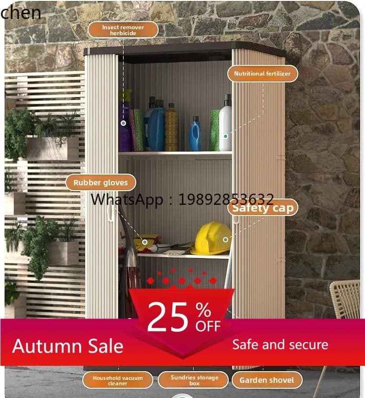 Armadietto portaoggetti da esterno Balcone Strumenti vari Armadietto portaoggetti Cortile Villa Protezione solare impermeabile