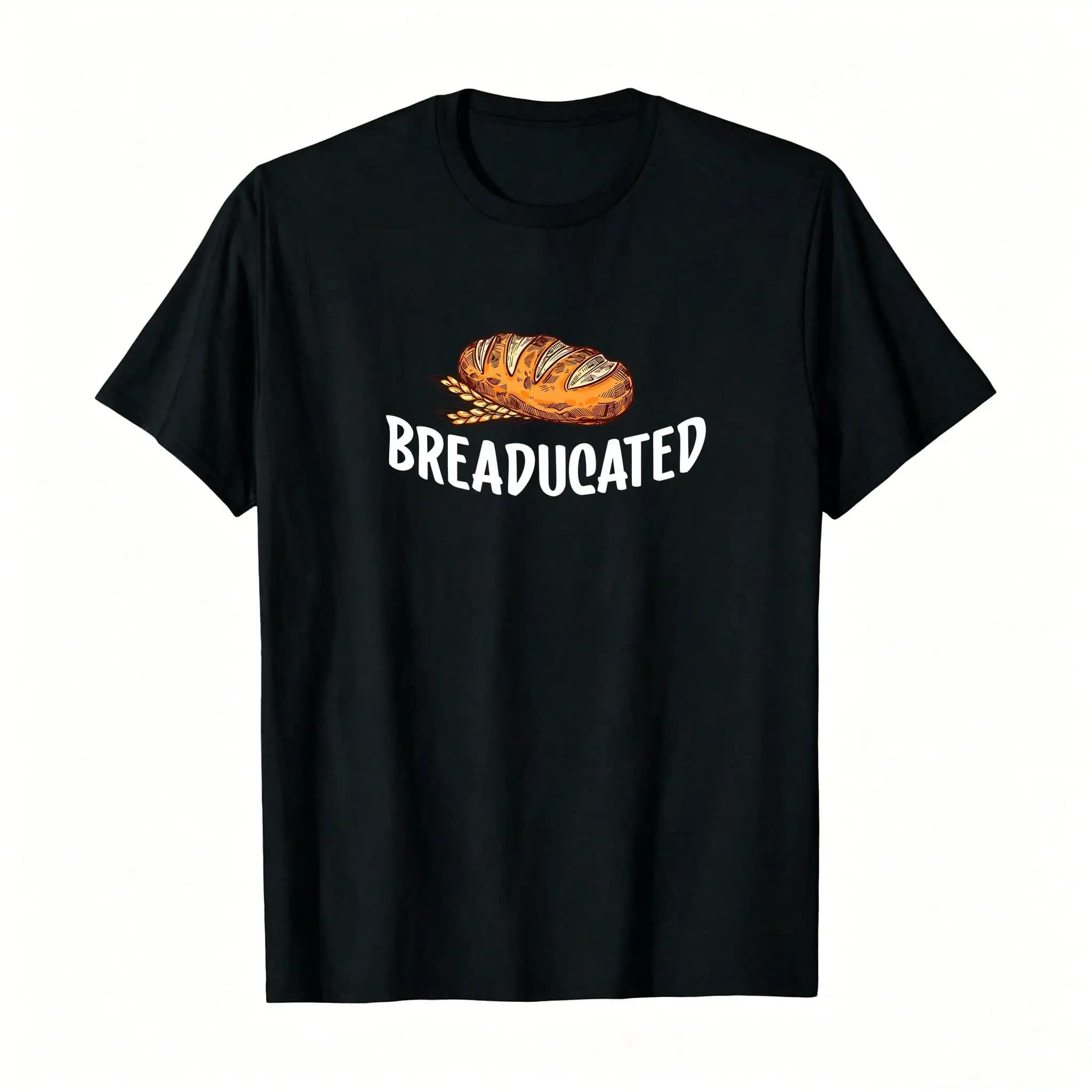 Breaducated Bread Baker Bread Baking Enthusiast Bread Bake T-Shirt_,Breathable And Comfortable Short-Sleeved Round-Neck Top, Suitable For All Seasons, Everyday Wear For Women