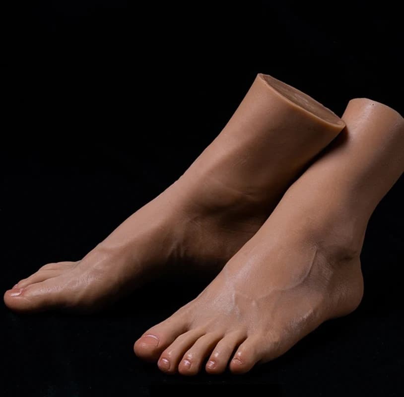 Modello di Piede in Silicone Realistico per Nail Art, Esposizione Gioielli, Disegno, Pratica Massaggi, ZISHINE TG4401
