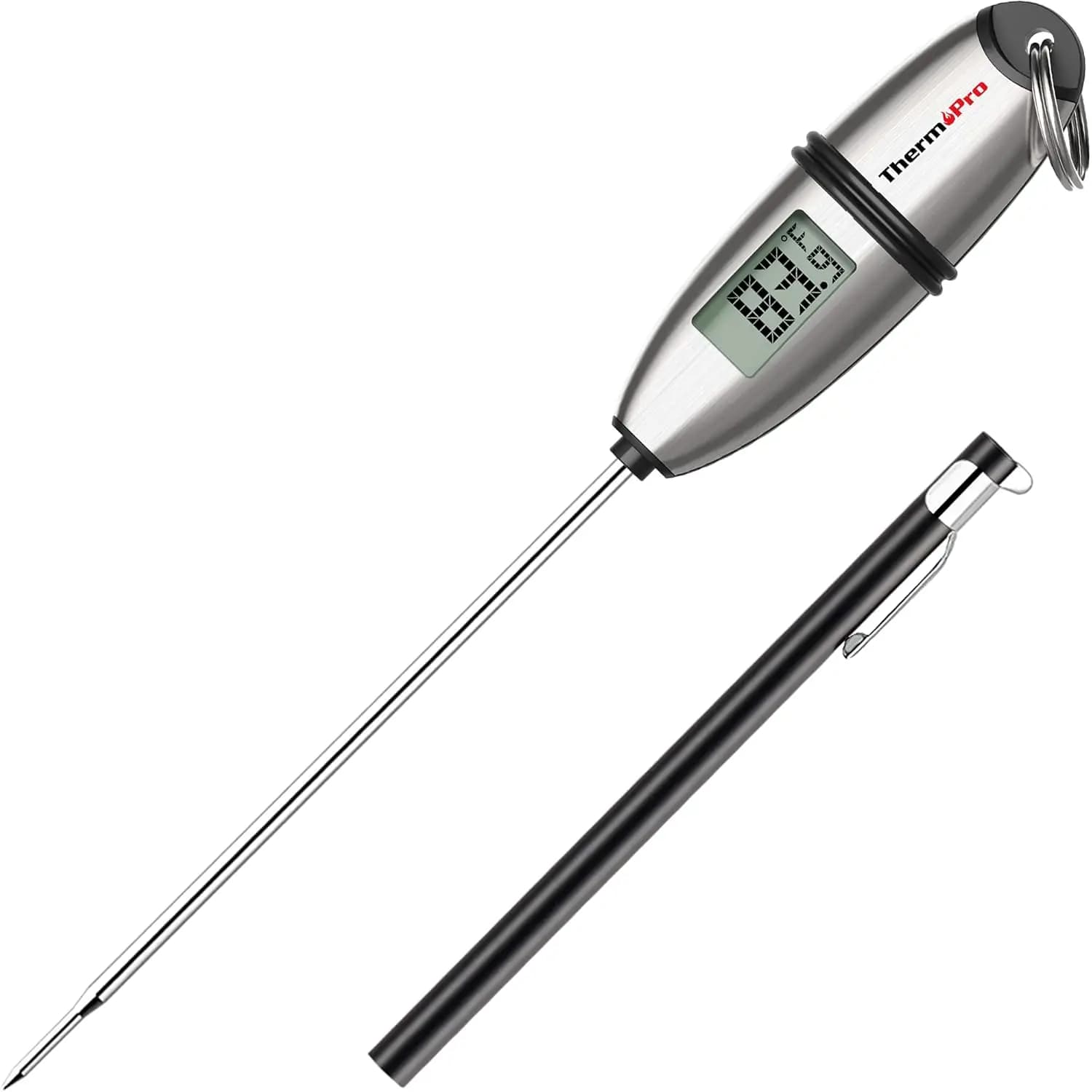 Digital thermometer for food with long probe for cooking, baking, barbecue, meat, liquids, candies, kitchen accessories