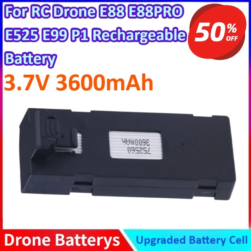 3.7V 3600mAh Nuova Batteria Li-Ion per RC Drone E88 E88PRO E525 E99 P1 P3 P10 A13 RC Quadcopter Parti Batteria Ricaricabile
