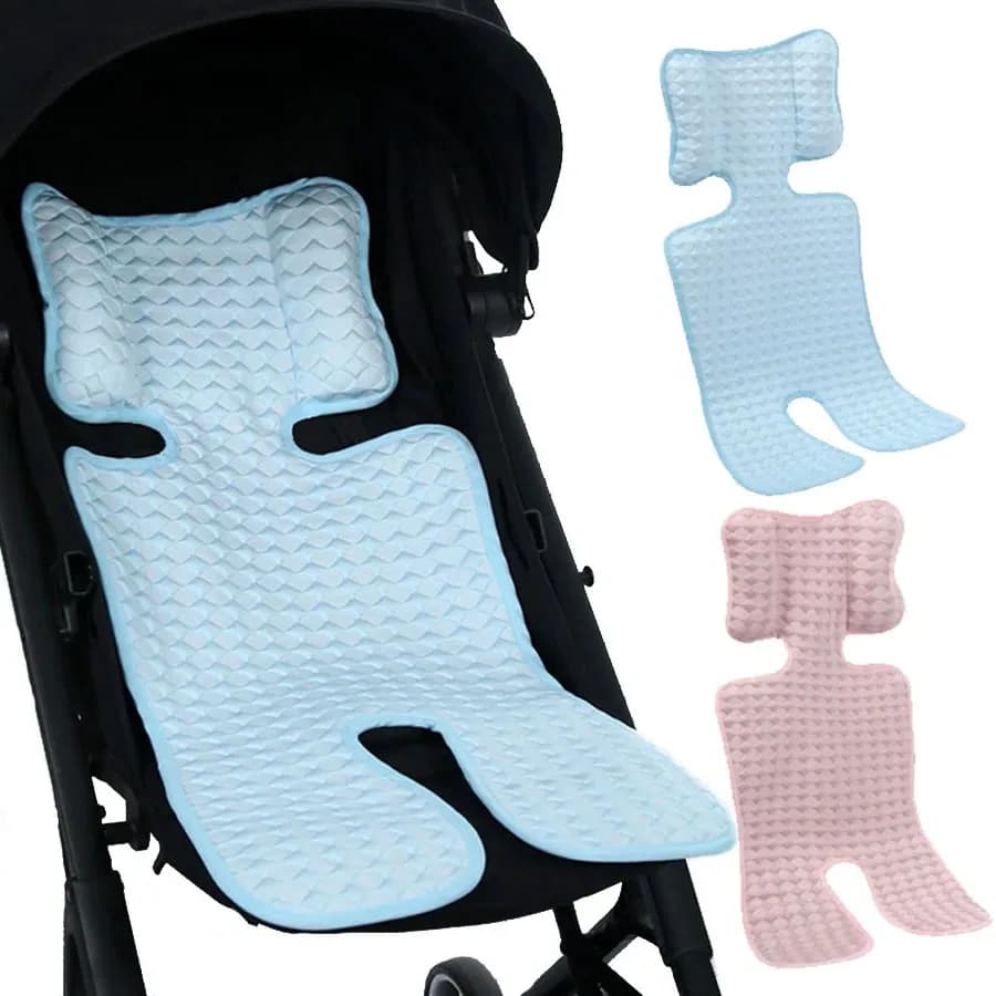 Tappetino per passeggino estivo Tappetino per passeggino morbido in cotone traspirante fresco Cuscini per dormire Accessori per passeggino da esterno lavabili Cuscino per sedile