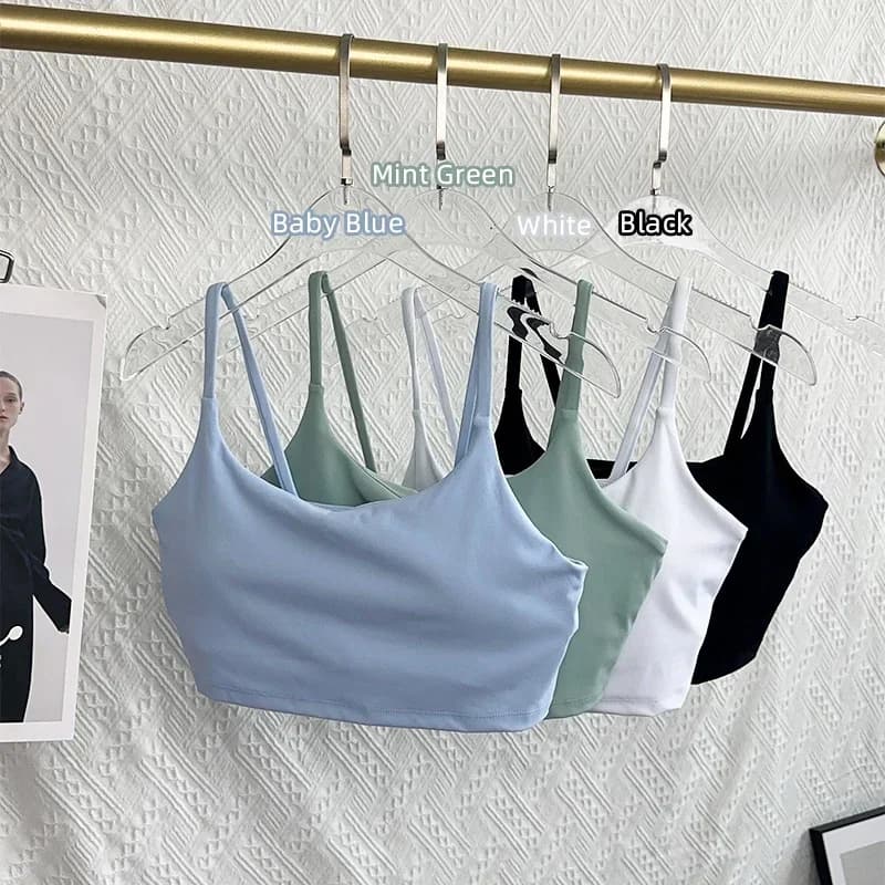 Tinta unita donna Fitness reggiseno collant Yoga gilet ad alta resistenza antiurto palestra sport Top Sexy biancheria intima traspirante per le donne palestra