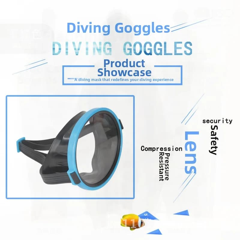 Children's Waterproof Snorkeling Snorkeling Mask Blue Yellow Swimming Occhialini Set Breathing Mask for Kids