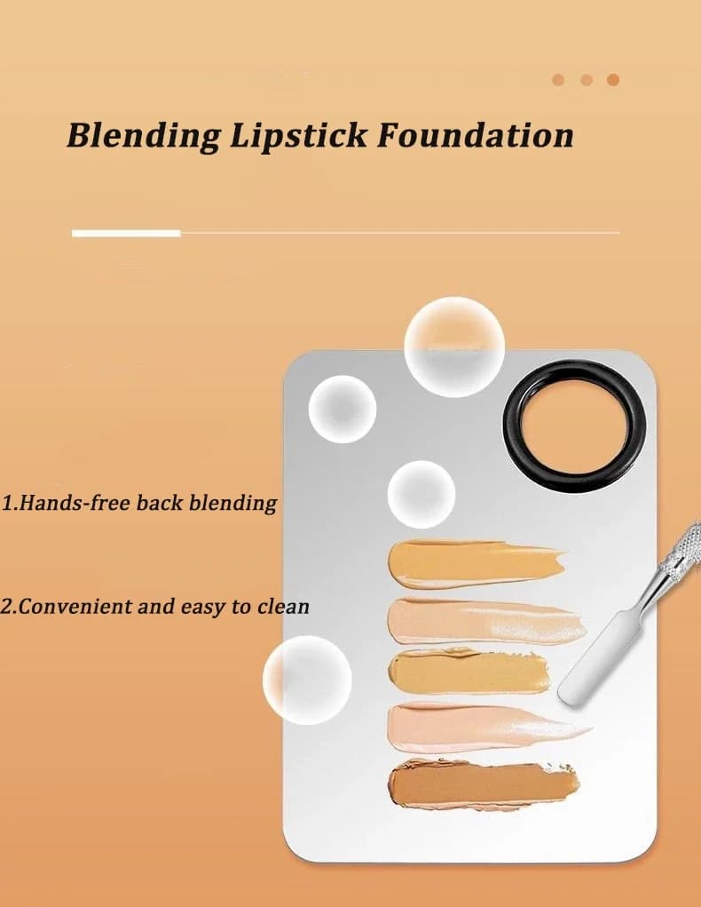 Lipstick Eye Foundation Makeup Mixer Palette with Spatula PaletteMixing Shadow Stainless Steel Mixing Nail-A Stick Beauty Tools