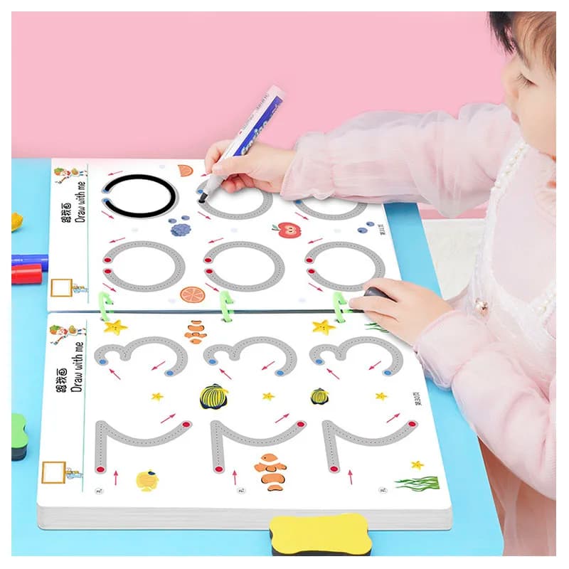 Bambini giocattoli da disegno Montessori Pen Control Training forma di colore Math Match Game Set Toddler Learning giocattoli educativi per bambini