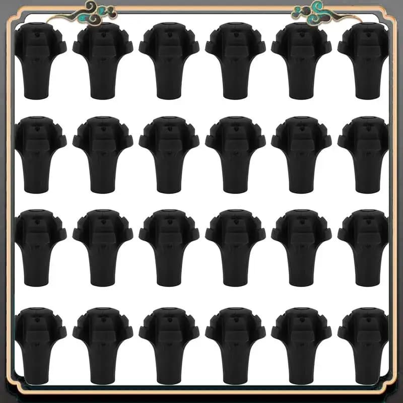 B11A-6X Pack of four spare parts in non-resistant rubber (foot/zamps/points/spare plugs) for trekking poles