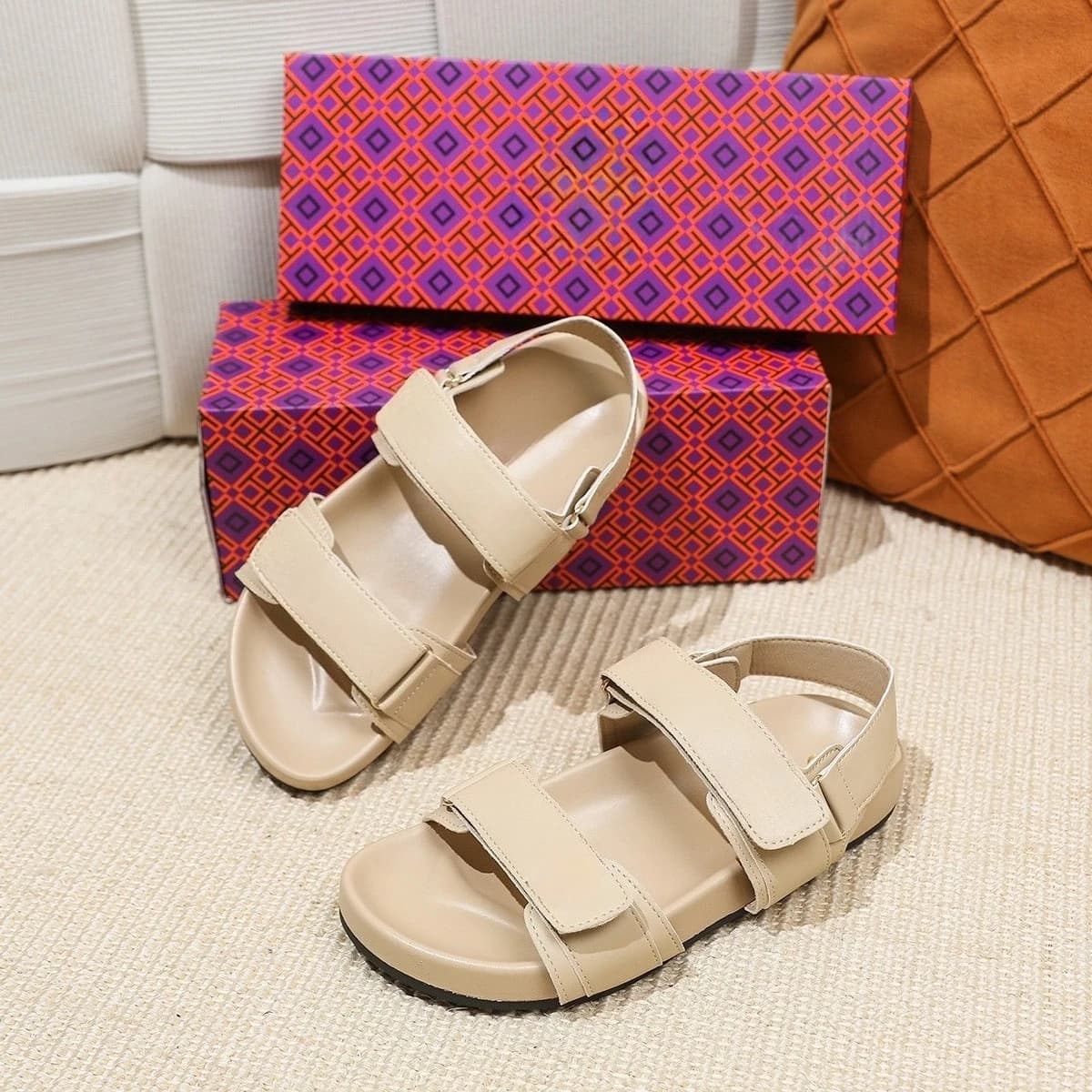 Nuovi Sandali Estivi 2026 da Donna con Zeppa e Plateau, Chiusura in Velcro, Punta Aperta, Allacciatura, Scarpe Casual da Spiaggia